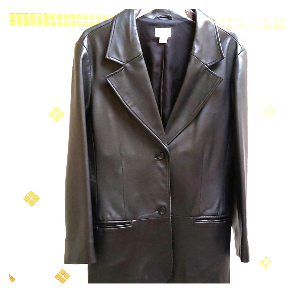 Old Navy black leather jacket